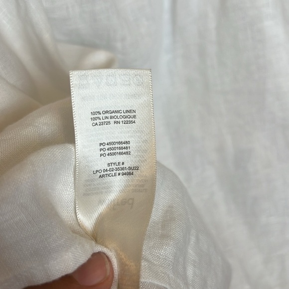 Aritzia Wilfred Vermeer Linen Camisole Ruffle Baby Doll Flowy Top Size Large - Picture 9 of 11